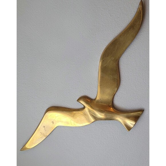 Unbranded Other - Vintage Brass Flying Seagull Gallery Wall Art Hanging 1970s